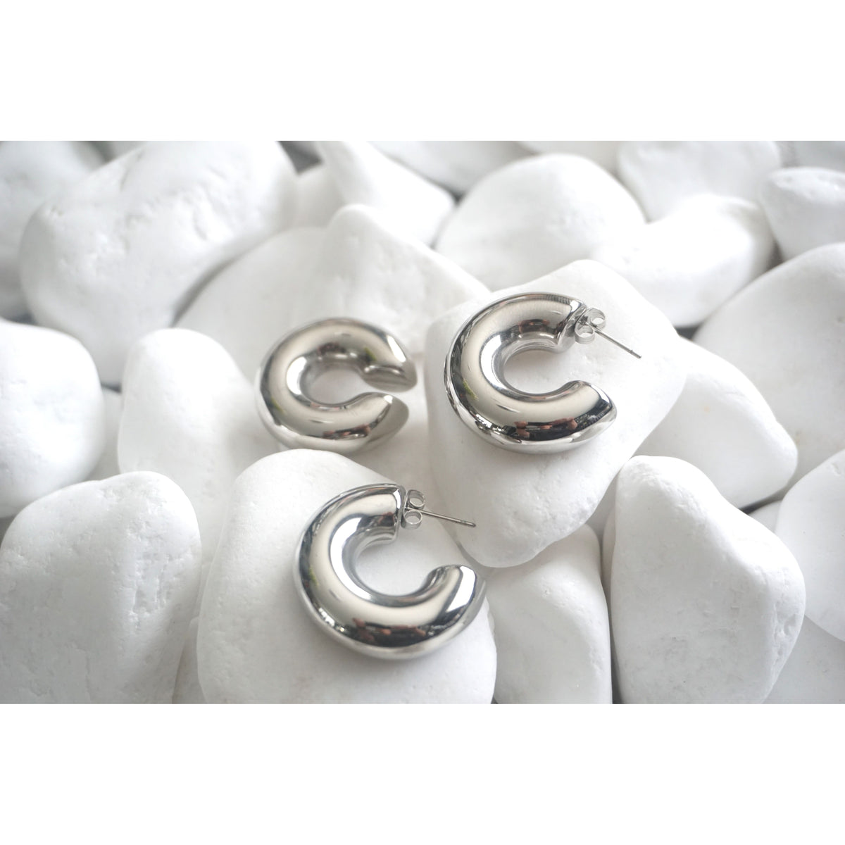You Do You Duo Hoop Earrings Silver
