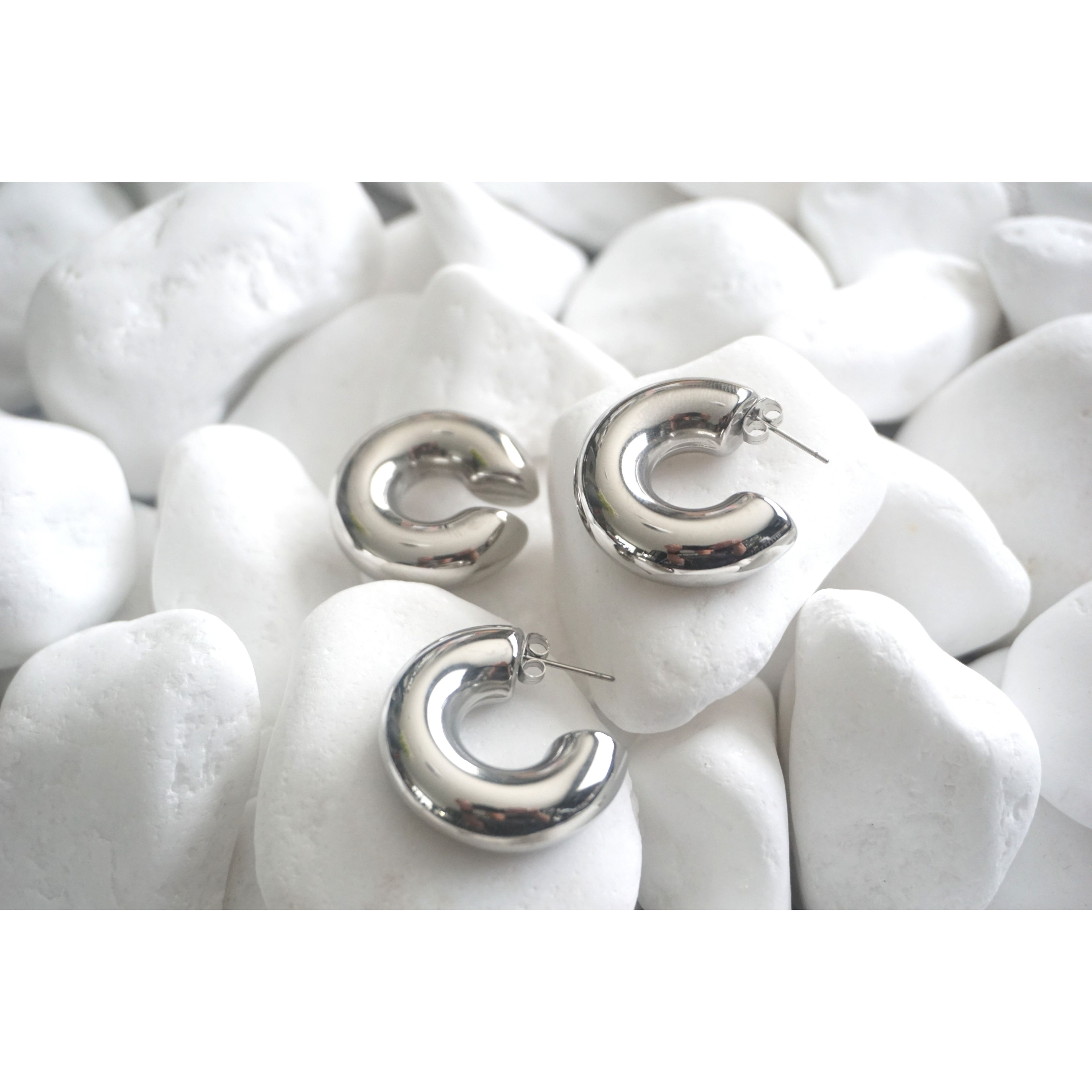 You Do You Duo Hoop Earrings Silver