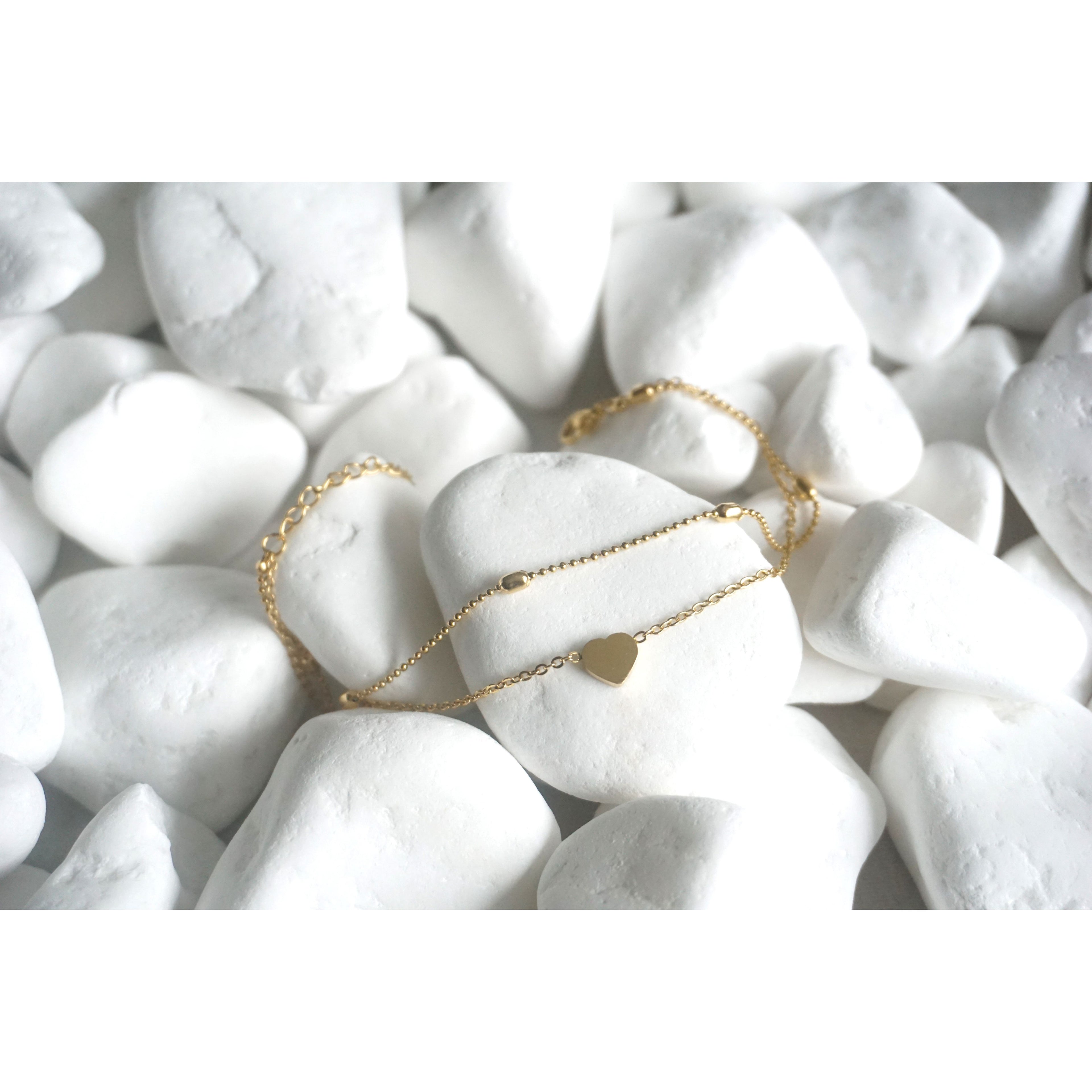 Miss Love Heart Ankle Gold
