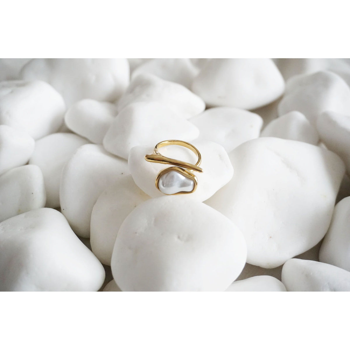 Golden Pearl Ring