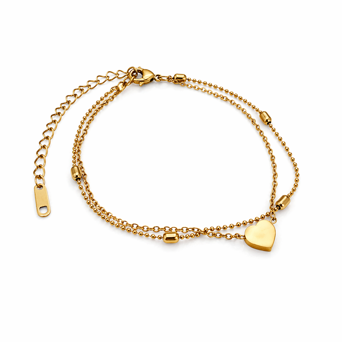 Miss Love Heart Ankle Gold