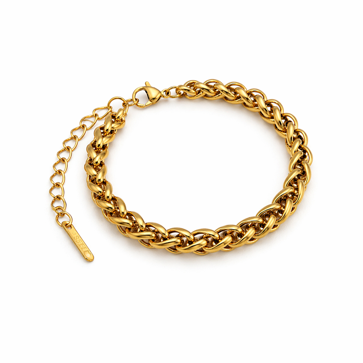 Chained Golden Simplicety Bracelet Gold