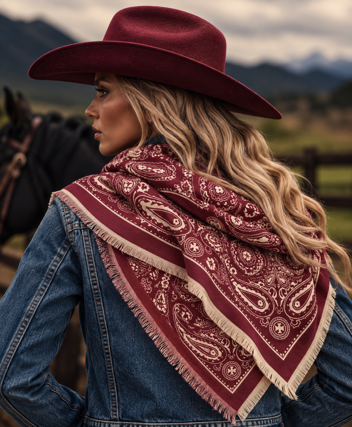 Miss Paisley Burgundy & Off-White