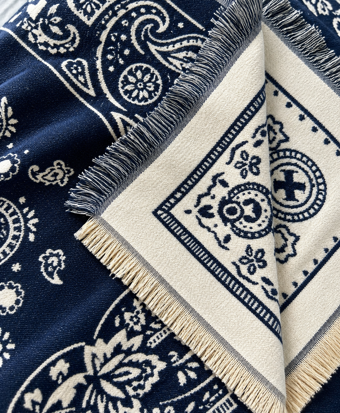 Miss Paisley Blue & Off-White