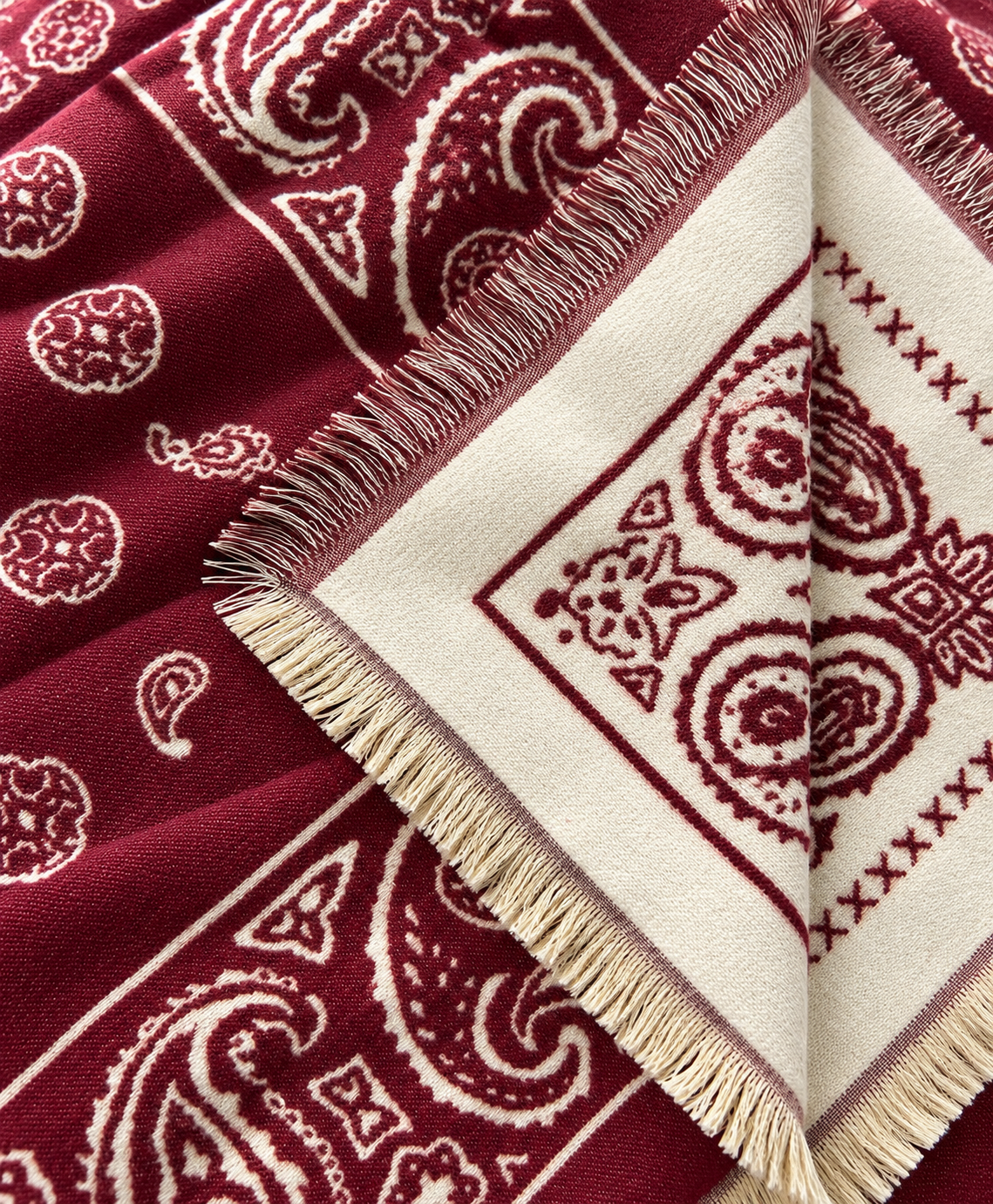Miss Paisley Burgundy & Off-White