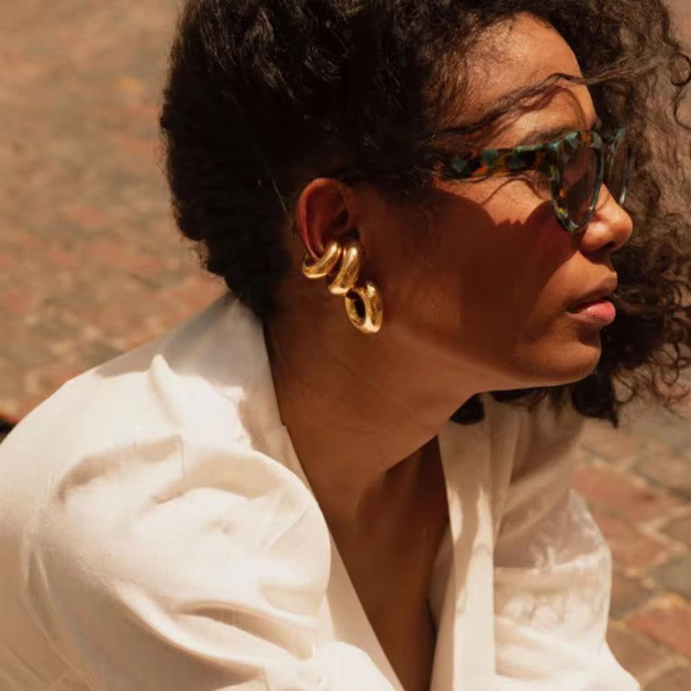 You Do You Duo Hoop Earrings Gold