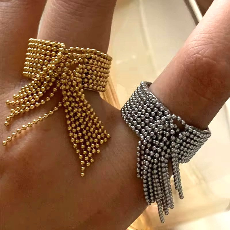 You Do You Tassel Ring Silver