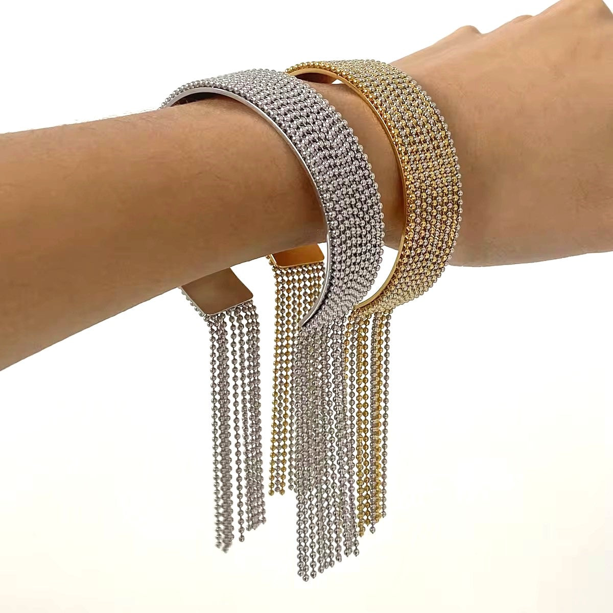 You Do You Tassel Bracelet Silver