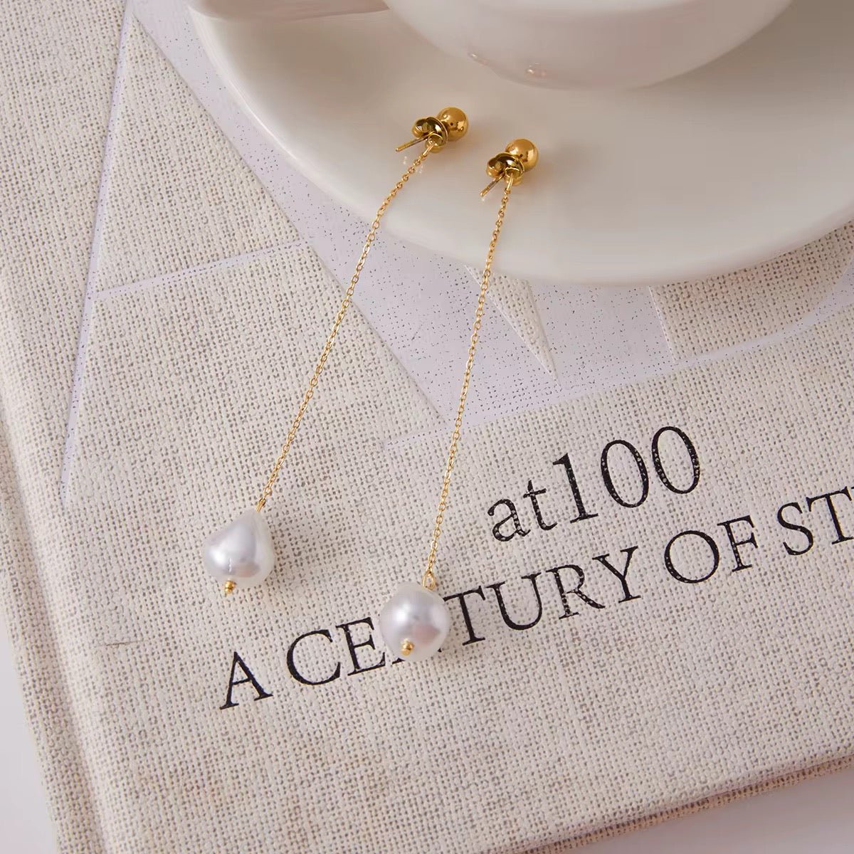 Rich Bitch Pearl Earrings