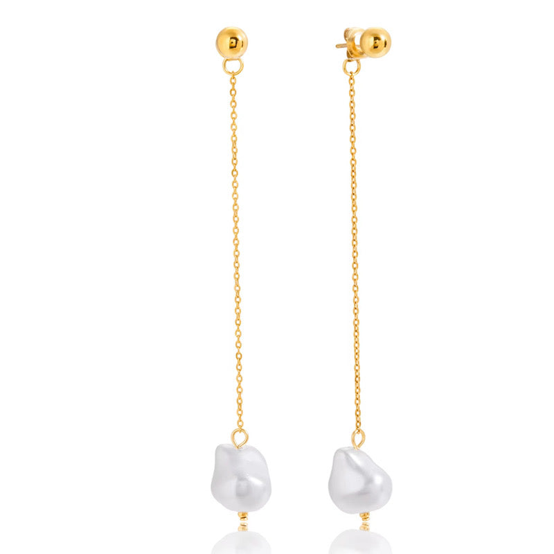 Rich Bitch Pearl Earrings
