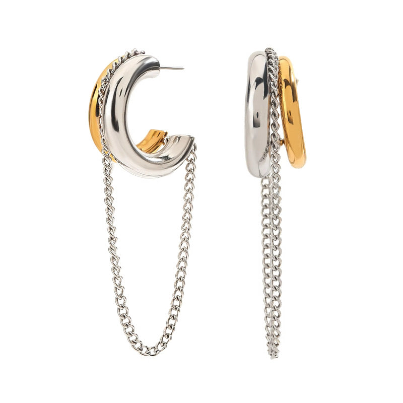 You Do You Hoop Earrings Silver & Gold