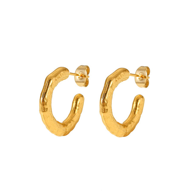 Gold and Grain Hoops Gold