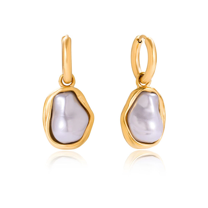 Golden Pearl Earrings