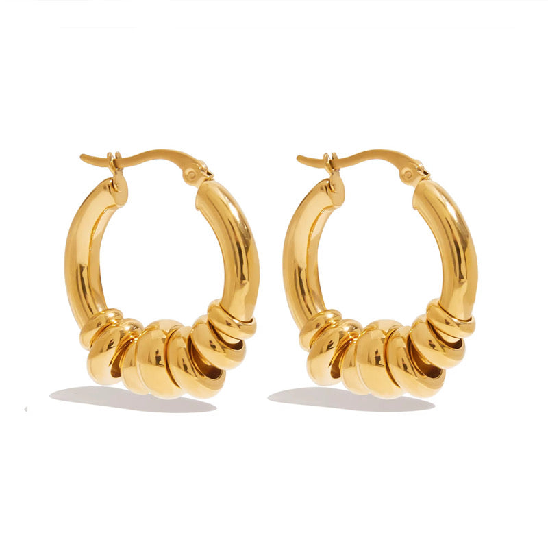 Miss Halo Hoop Earrings Gold