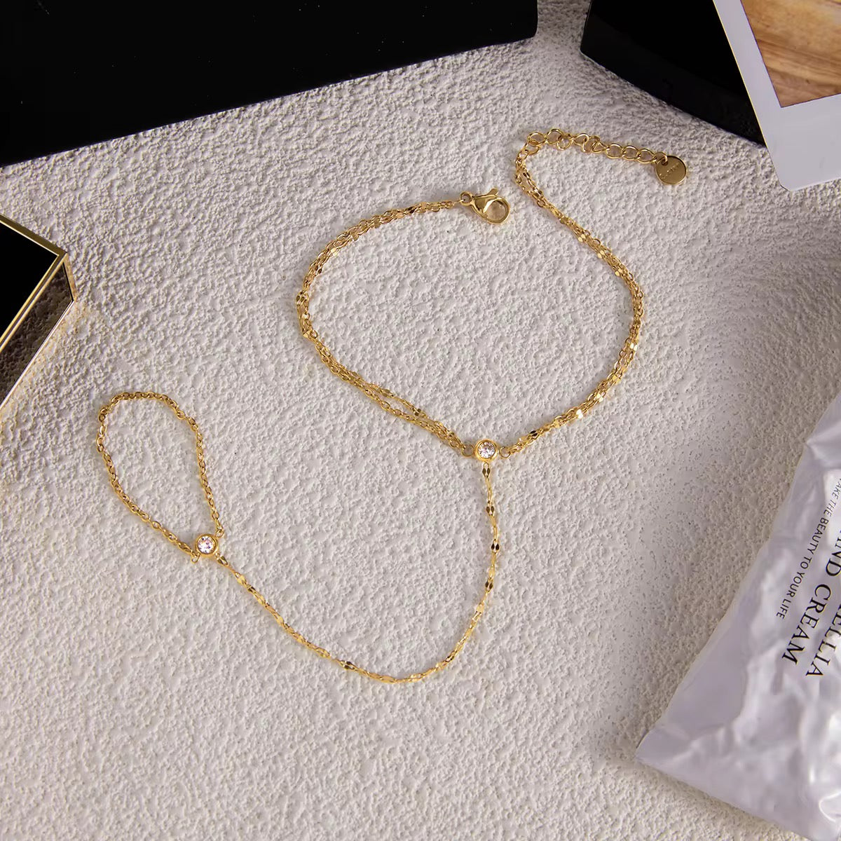 Hand Chain Bracelet Gold