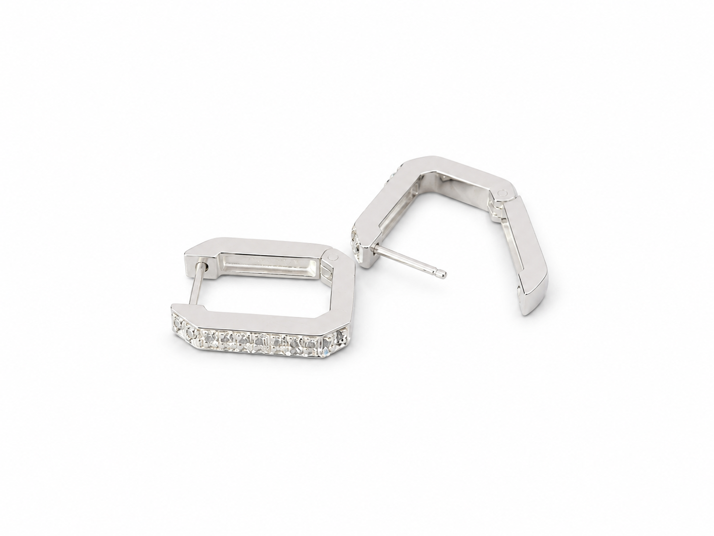 Match Point Hoop Earrings silver