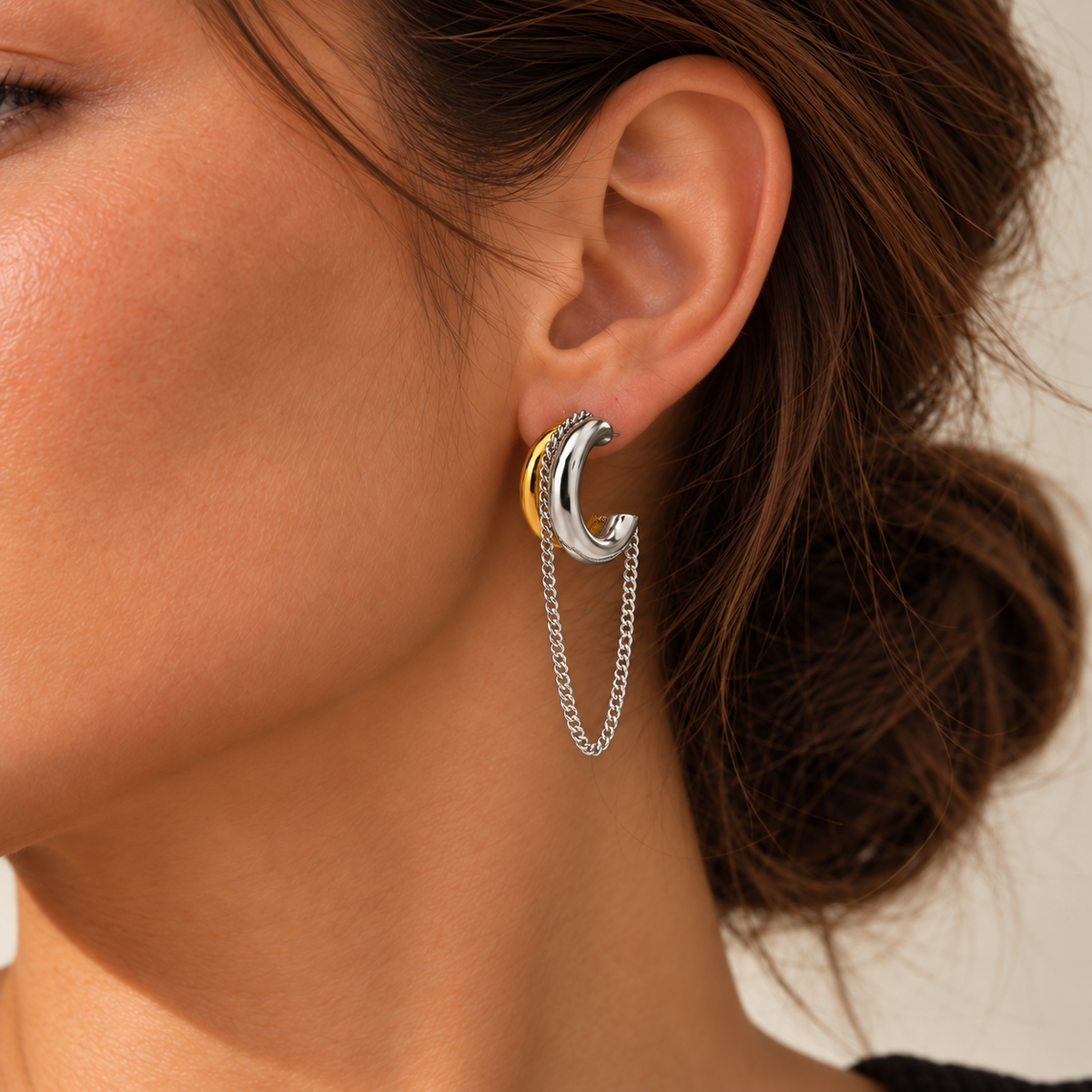 You Do You Hoop Earrings Silver & Gold