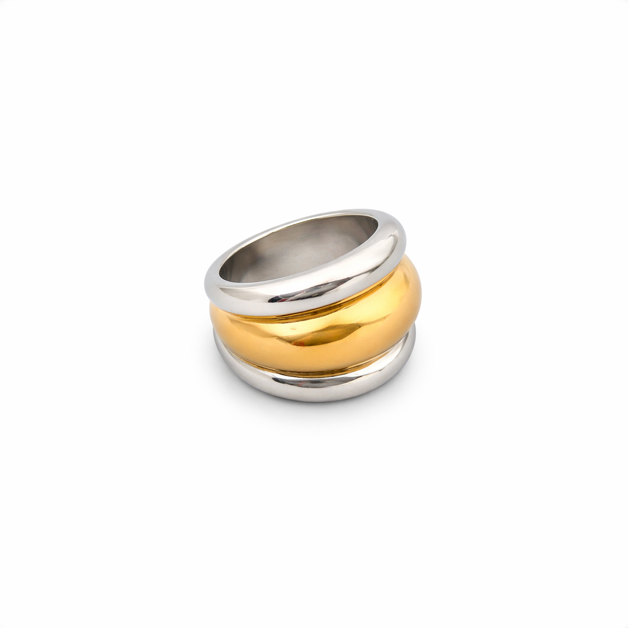 The Ripple Ring Silver & Gold