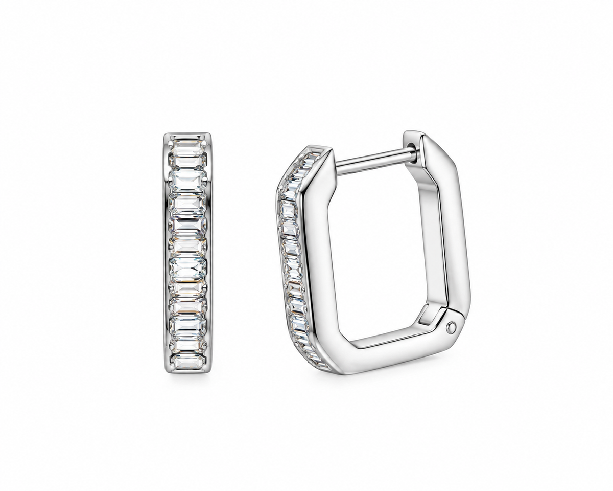 Match Point Hoop Earrings silver